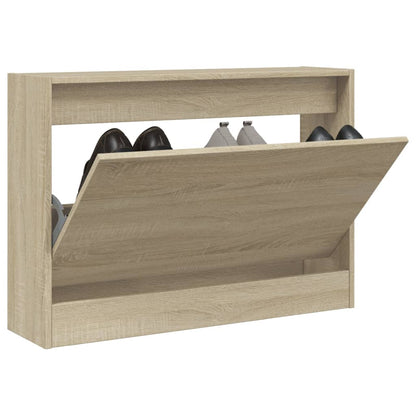 Shoe Cabinet Sonoma Oak 31.5"x8.3"x22.4" Engineered Wood