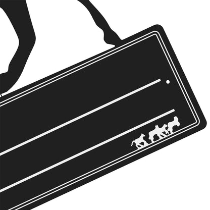 Stable Nameplate Black Steel 9.8 x 10.4 in Decorative Inlays