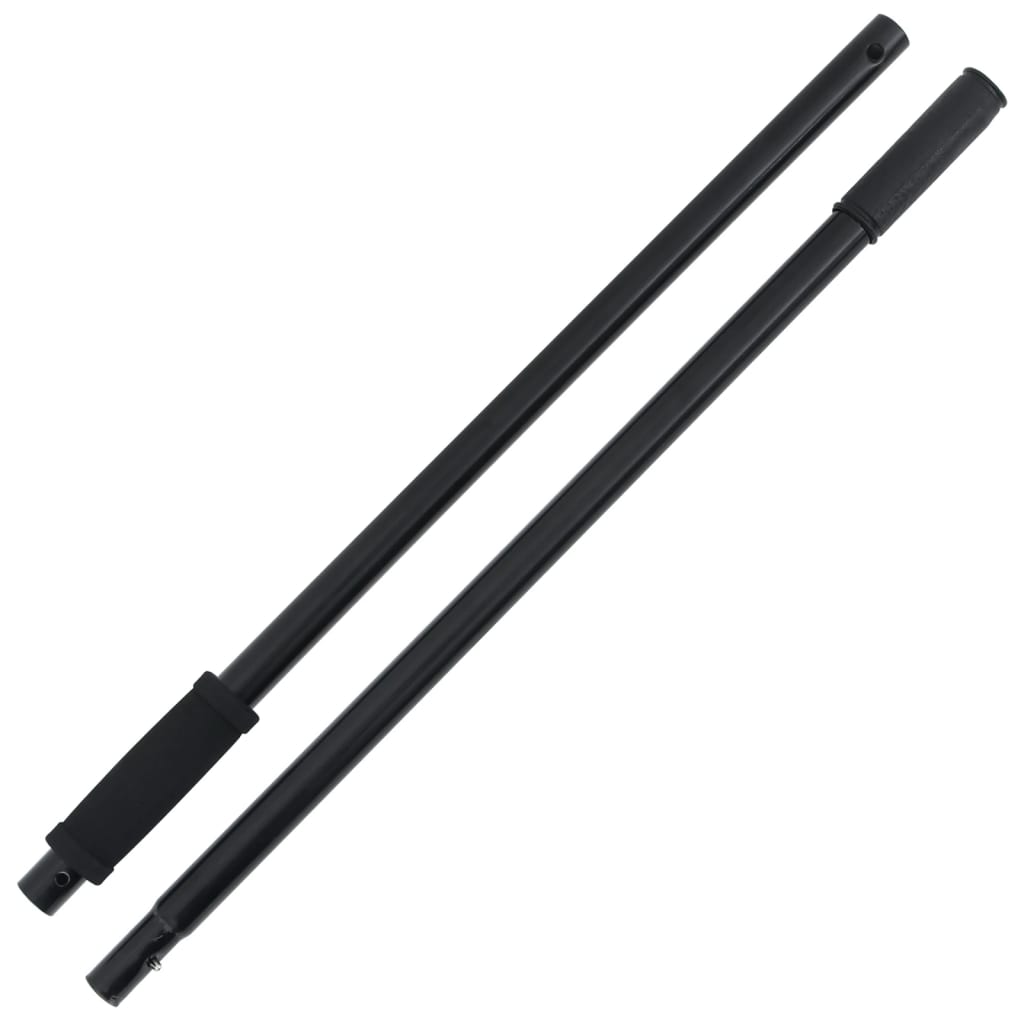 Pitchfork Handle Black Steel, Rubber 50.2 in long Collapsible