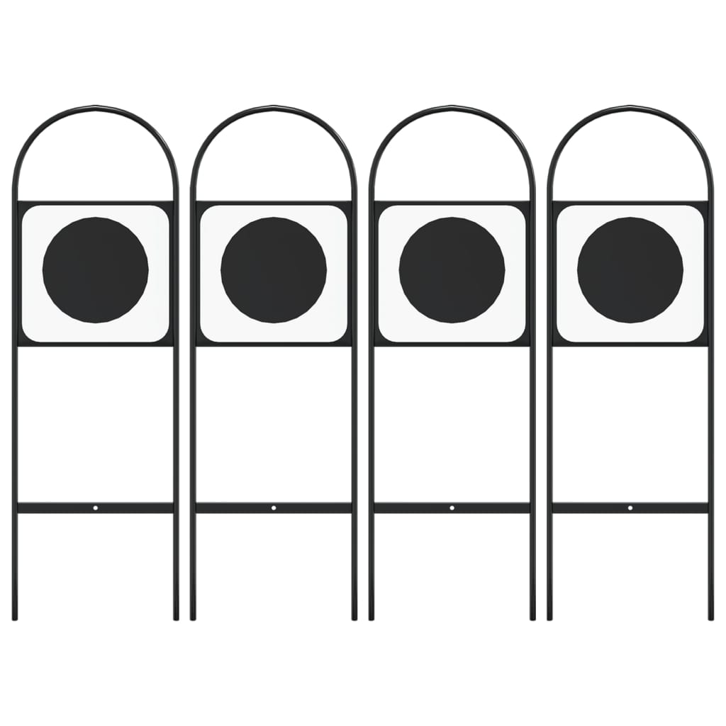 Dressage Marker Black and White Steel 8.9 x 27.4 in Durable