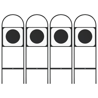 Dressage Marker Black and White Steel 8.9 x 27.4 in Durable