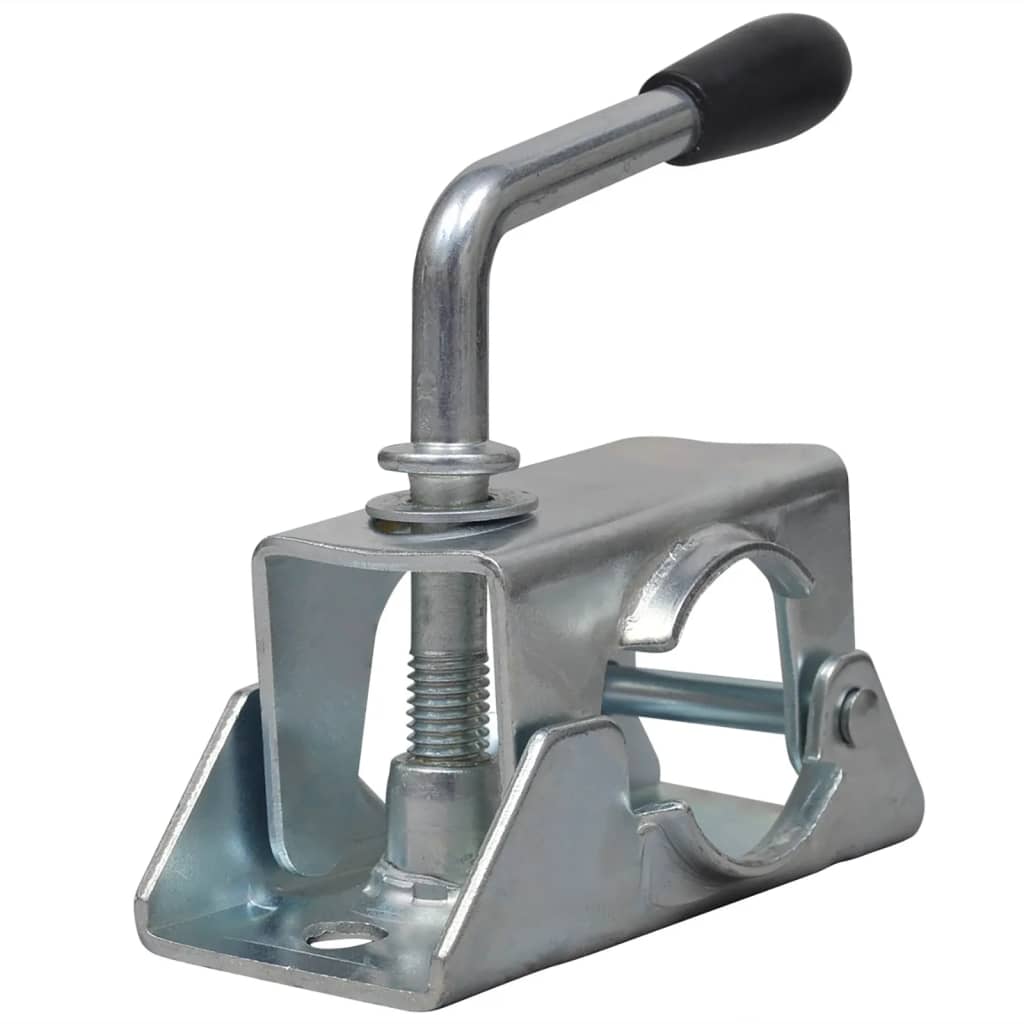 Trailer Jack Wheel 2.4" with 2 Support Tubes and 2 Split Clamps