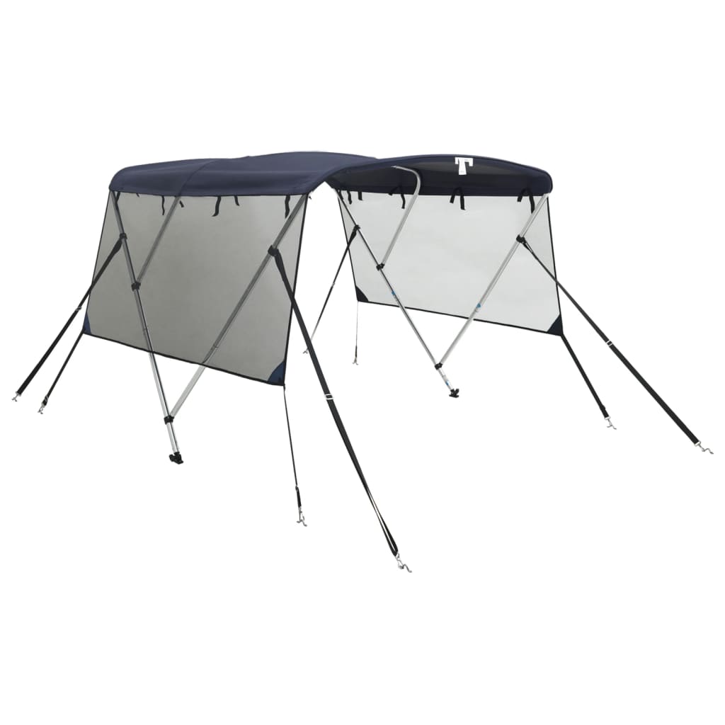 3-bow Bimini Top with Mesh Sidewalls 72.0x(72.8-78.0)x53.9"