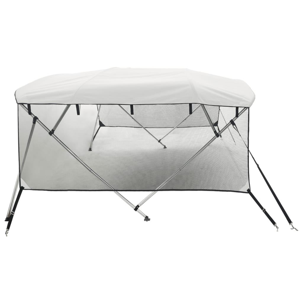4-bow Bimini Top with Mesh Sidewalls 95.7x(66.9-71.7)x53.9"