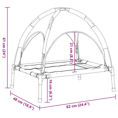 Dog Bed Anthracite 600D Oxford fabric and textilene Medium