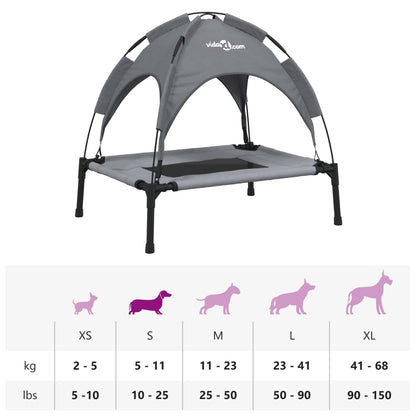 Dog Bed Anthracite 600D Oxford fabric and textilene Medium