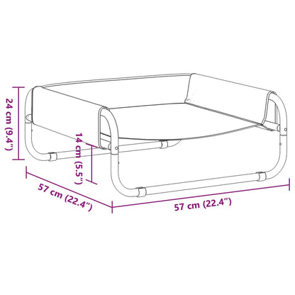 Elevated Dog Bed Anthracite 600D Oxford fabric, Powder-coated steel