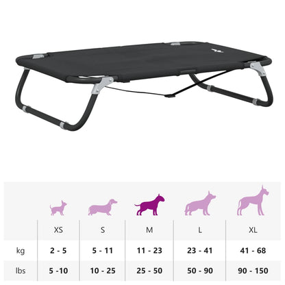 Dog Bed Anthracite 600D Oxford fabric and powder-coated steel