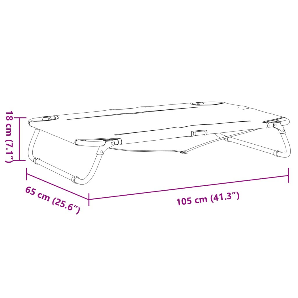 Dog Bed Anthracite 600D Oxford Fabric, Powder-Coated Steel Medium