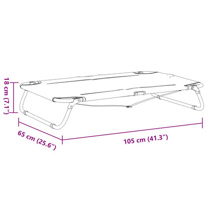 Dog Bed Anthracite 600D Oxford Fabric, Powder-Coated Steel Medium