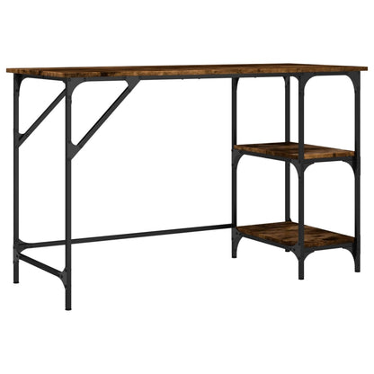 Desk Smoked Oak 47.2"x19.7"x29.5" Metal and Engineered Wood