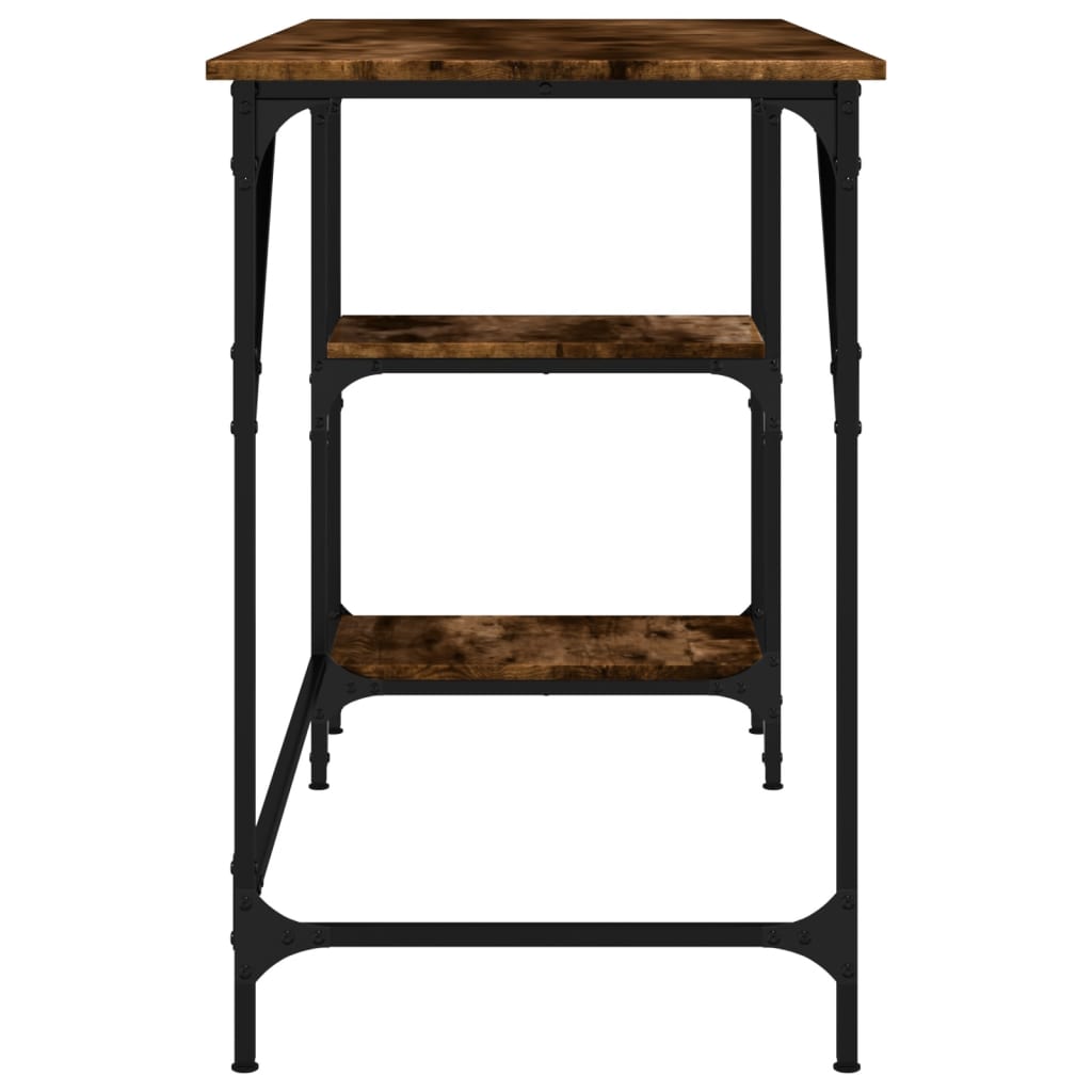 Desk Smoked Oak 47.2"x19.7"x29.5" Metal and Engineered Wood