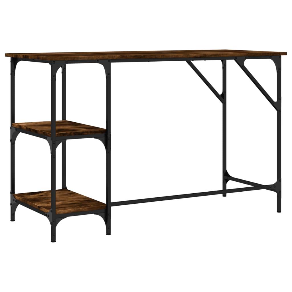 Desk Smoked Oak 47.2"x19.7"x29.5" Metal and Engineered Wood