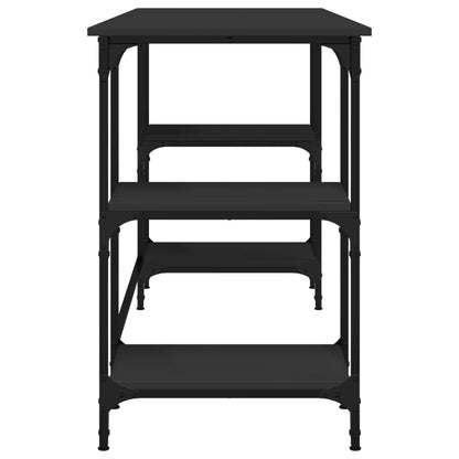 Desk Black 55.1"x19.7"x29.5" Metal and Engineered Wood
