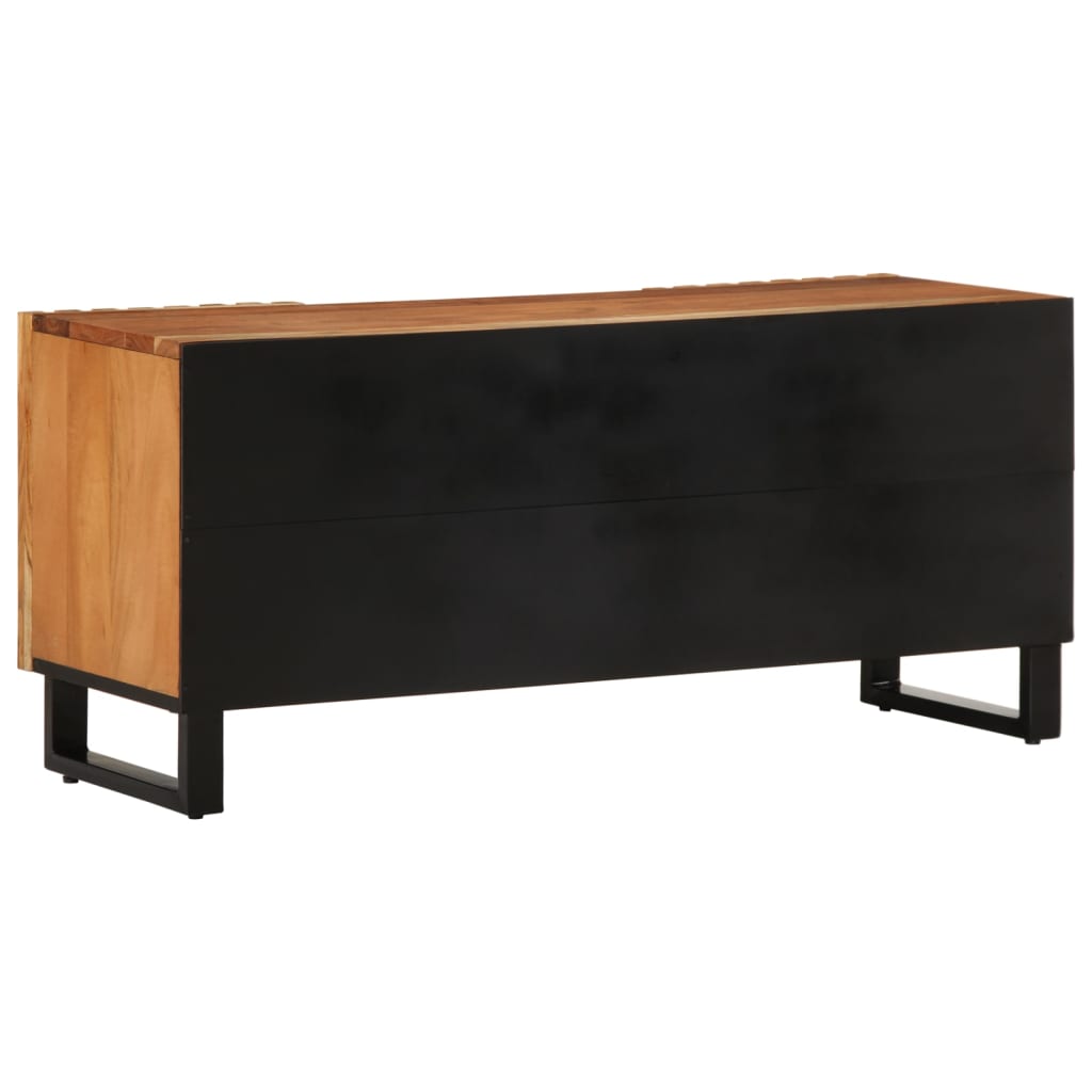 TV Cabinet Brown Solid Acacia Wood Medium TV Cabinet