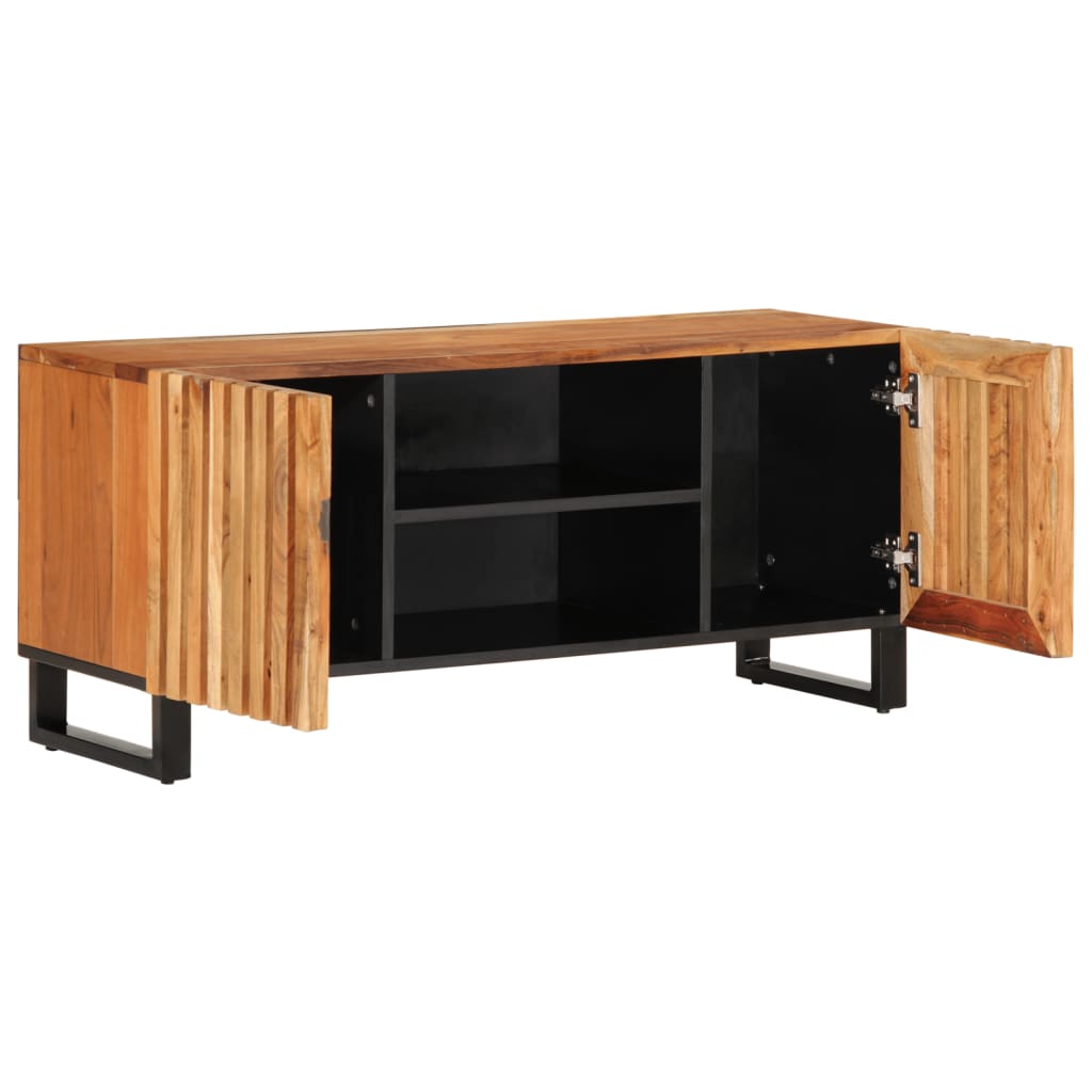 TV Cabinet Brown Solid Acacia Wood Medium TV Cabinet