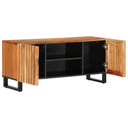 TV Cabinet Brown Solid Acacia Wood Medium TV Cabinet