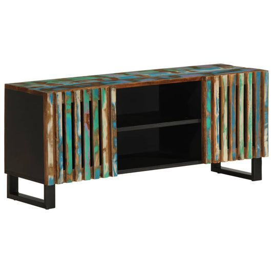 TV Cabinet Reclaimed Natural Wood Finish Solid Acacia Wood Medium