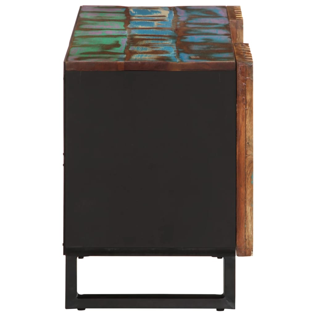 TV Cabinet Reclaimed Natural Wood Finish Solid Acacia Wood Medium