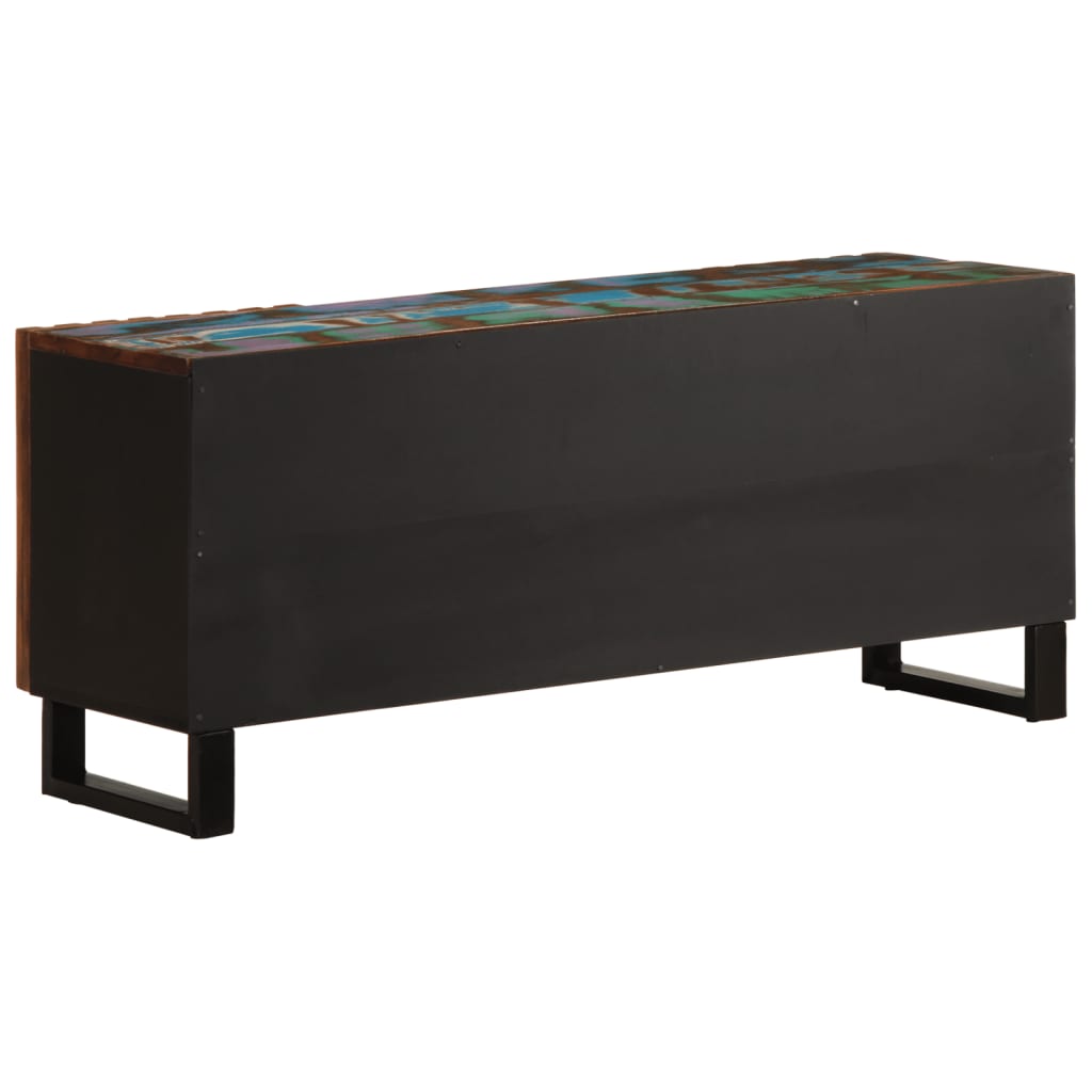TV Cabinet Reclaimed Natural Wood Finish Solid Acacia Wood Medium