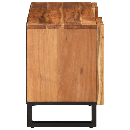 TV Cabinet Wooden and black steel Solid acacia wood, steel