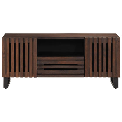 TV Cabinet Brown Solid mango wood, steel Medium TV Cabinet