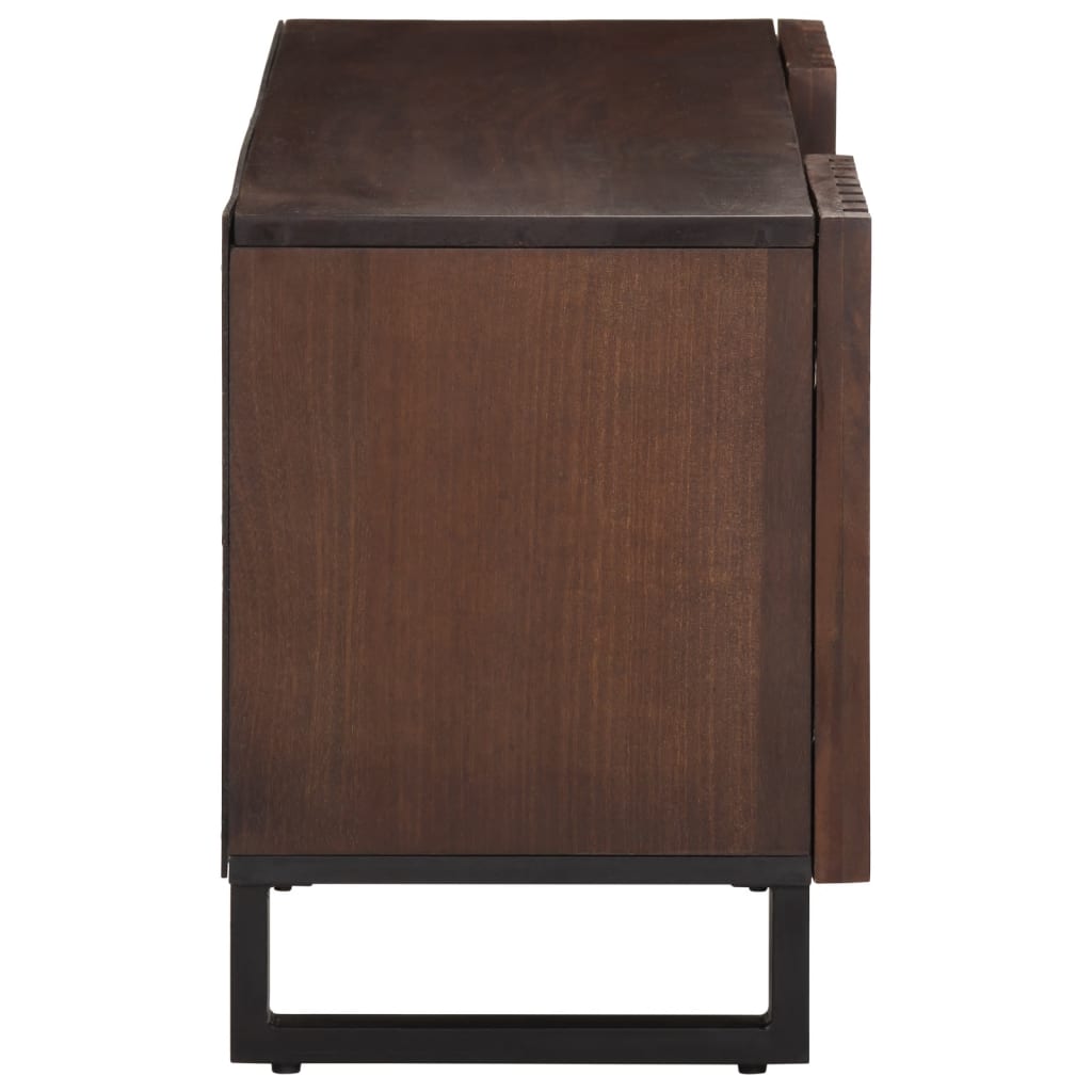 TV Cabinet Brown Solid mango wood, steel Medium TV Cabinet