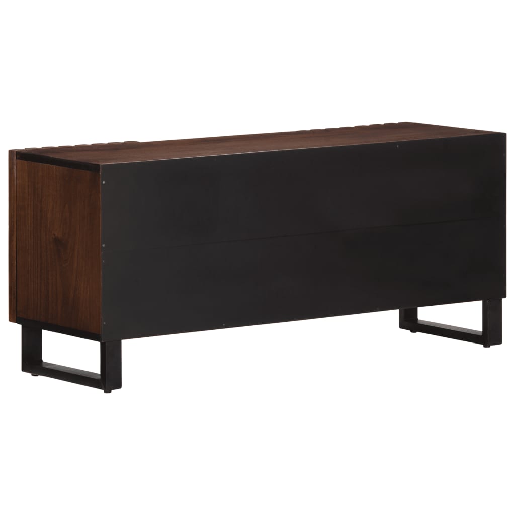 TV Cabinet Brown Solid mango wood, steel Medium TV Cabinet