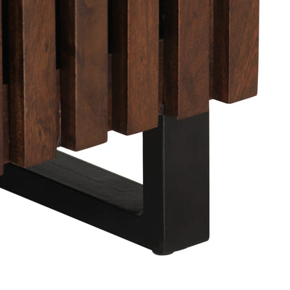 TV Cabinet Brown Solid mango wood, steel Medium TV Cabinet
