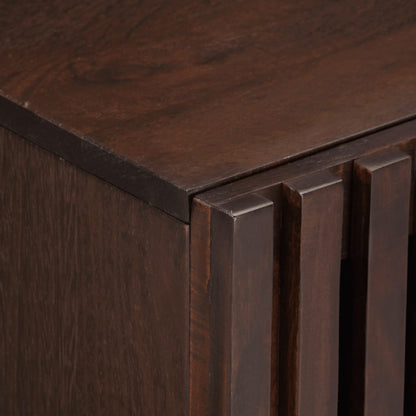 TV Cabinet Brown Solid Mango Wood, Steel Medium TV Cabinet
