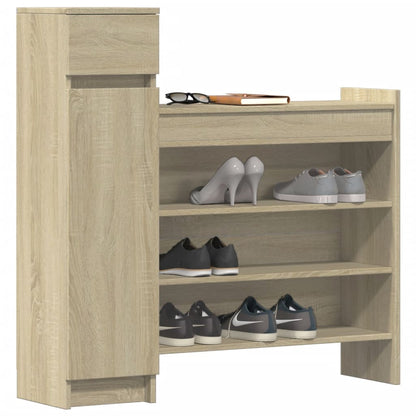 Shoe Cabinet Sonoma Oak 39.6"x11"x39.4" Engineered Wood