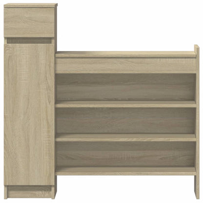 Shoe Cabinet Sonoma Oak 39.6"x11"x39.4" Engineered Wood