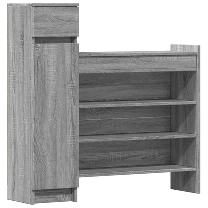 Shoe Cabinet Gray Sonoma 39.6"x11"x39.4" Engineered Wood