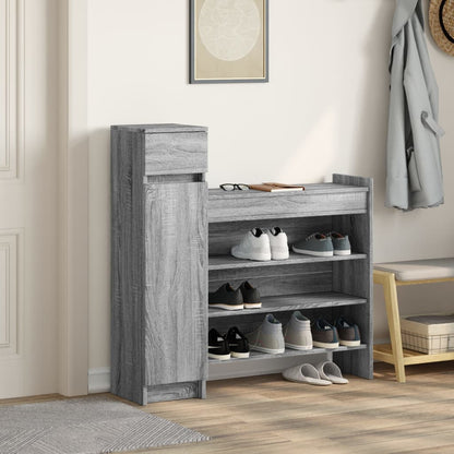 Shoe Cabinet Gray Sonoma 39.6"x11"x39.4" Engineered Wood