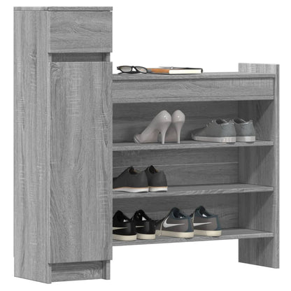 Shoe Cabinet Gray Sonoma 39.6"x11"x39.4" Engineered Wood