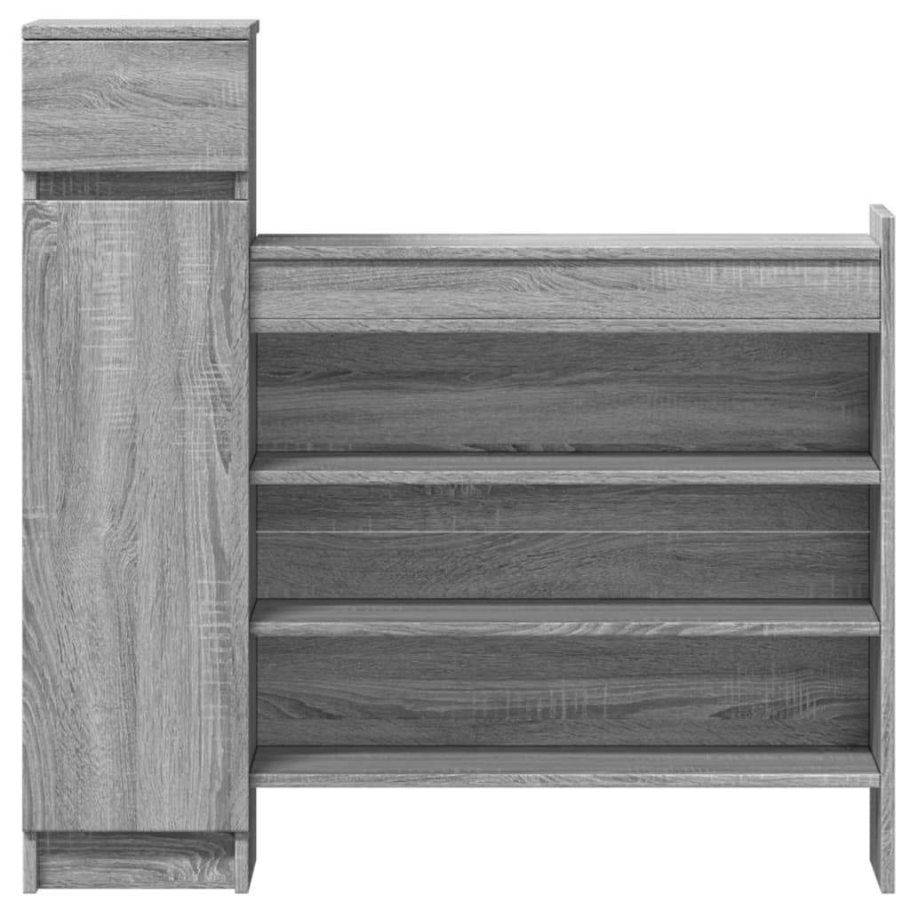 Shoe Cabinet Gray Sonoma 39.6"x11"x39.4" Engineered Wood