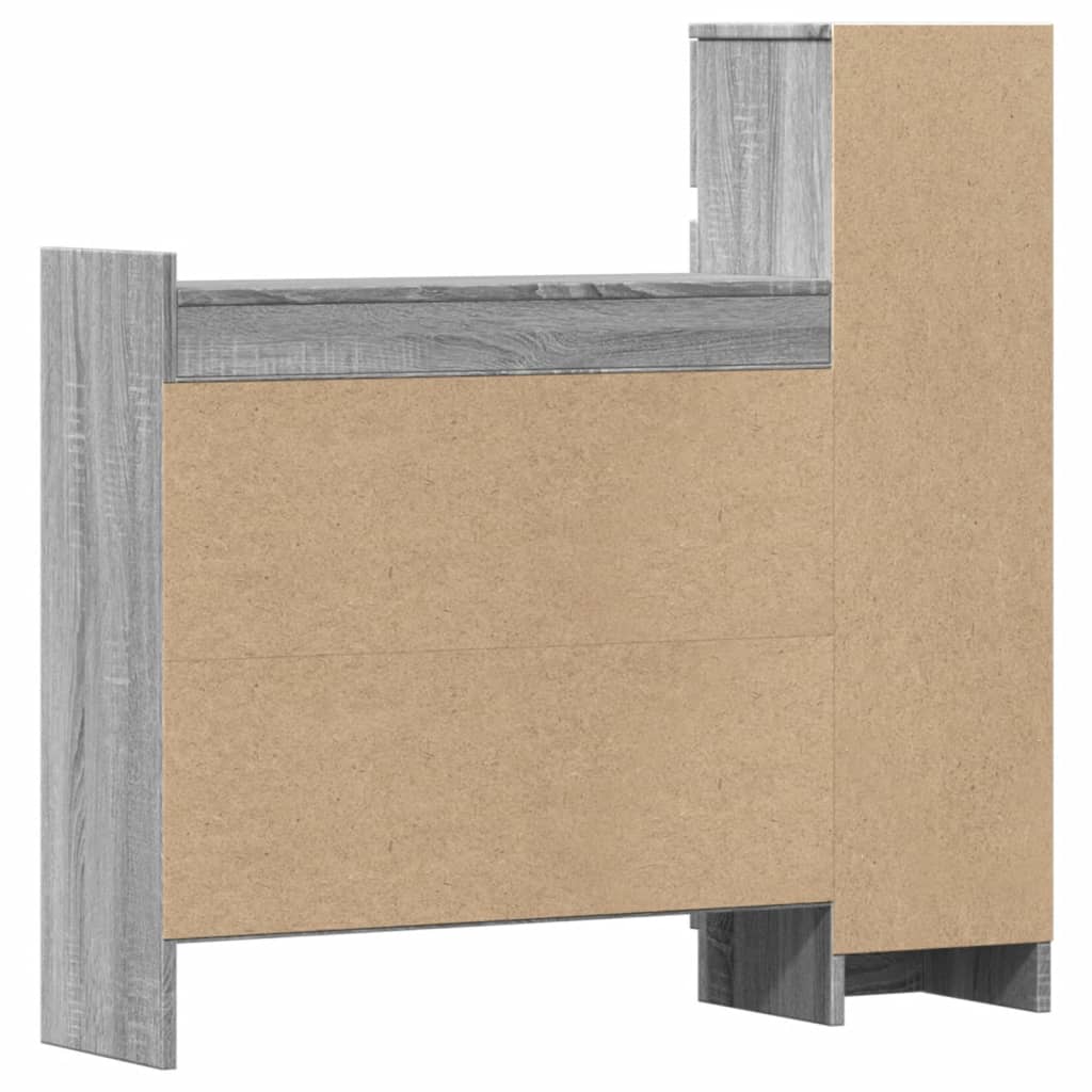 Shoe Cabinet Gray Sonoma 39.6"x11"x39.4" Engineered Wood