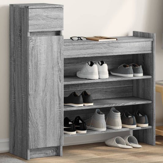 Shoe Cabinet Gray Sonoma 39.6"x11"x39.4" Engineered Wood