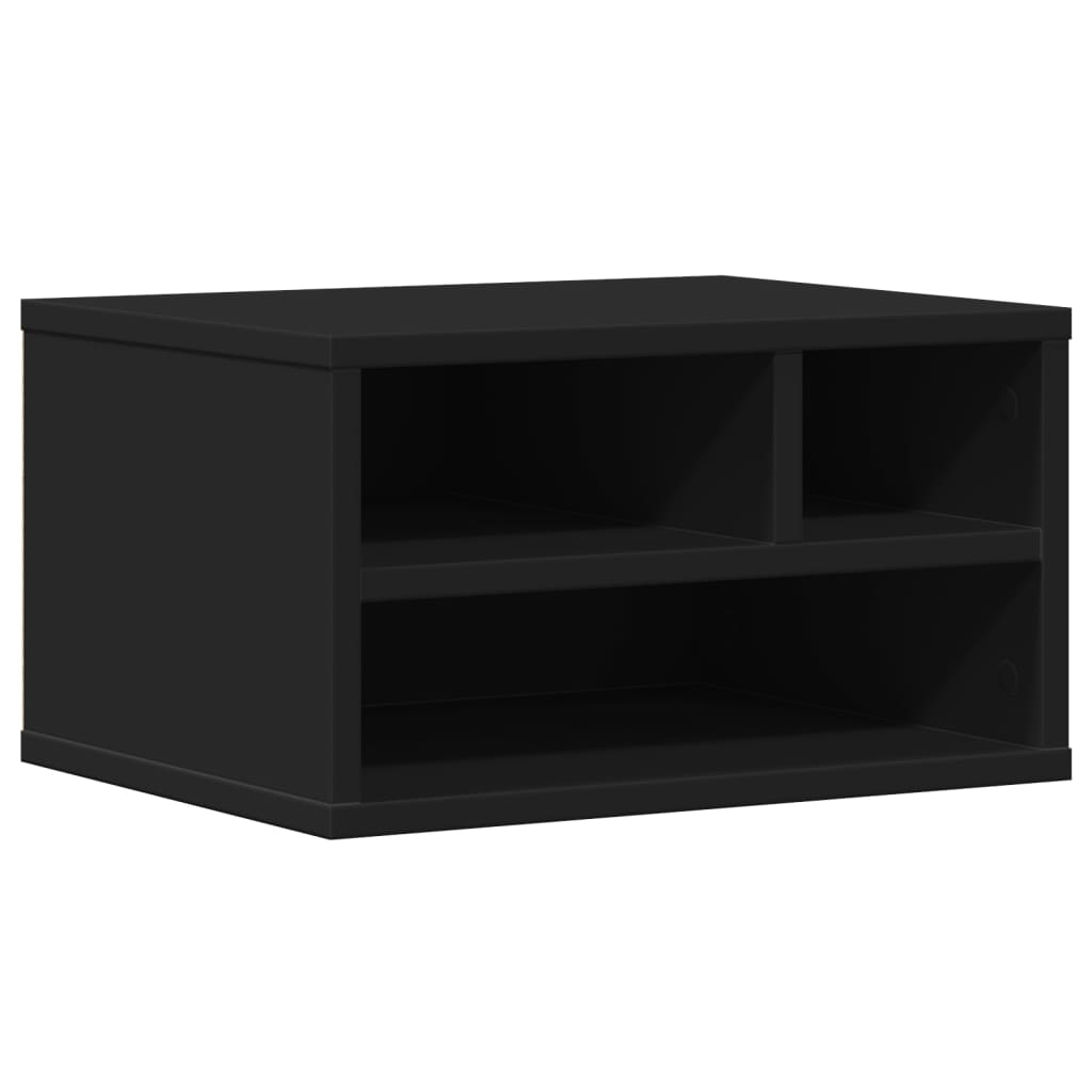 Printer Stand Black 15.7"x12.6"x8.9" Engineered Wood