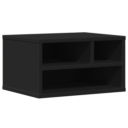 Printer Stand Black 15.7"x12.6"x8.9" Engineered Wood
