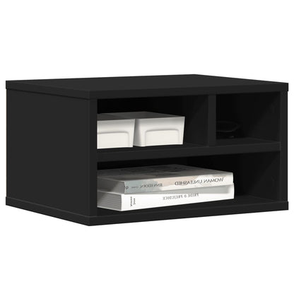 Printer Stand Black 15.7"x12.6"x8.9" Engineered Wood