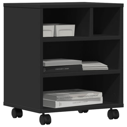 Printer Stand with Wheels Black 16.1"x12.6"x18.9"