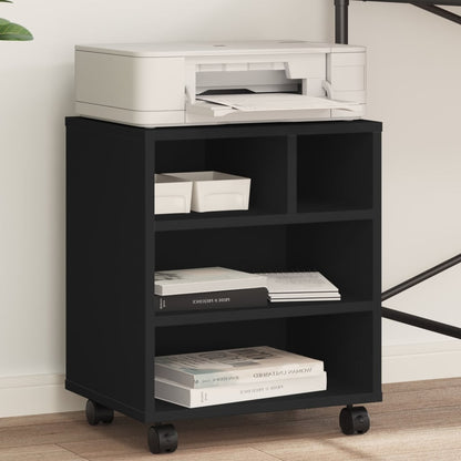 Printer Stand with Wheels Black 16.1"x12.6"x18.9"