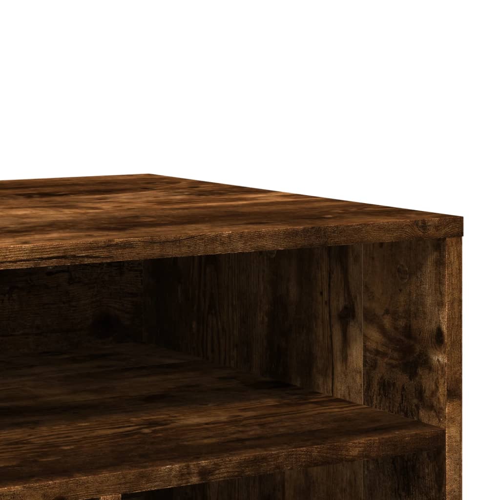 Printer Stand with Wheels Smoked Oak 23.6"x19.7"x26.4"