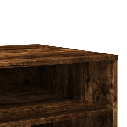 Printer Stand with Wheels Smoked Oak 23.6"x19.7"x26.4"