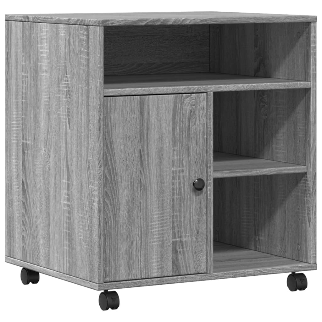 Printer Stand with Wheels Gray Sonoma 23.6"x19.7"x26.4"