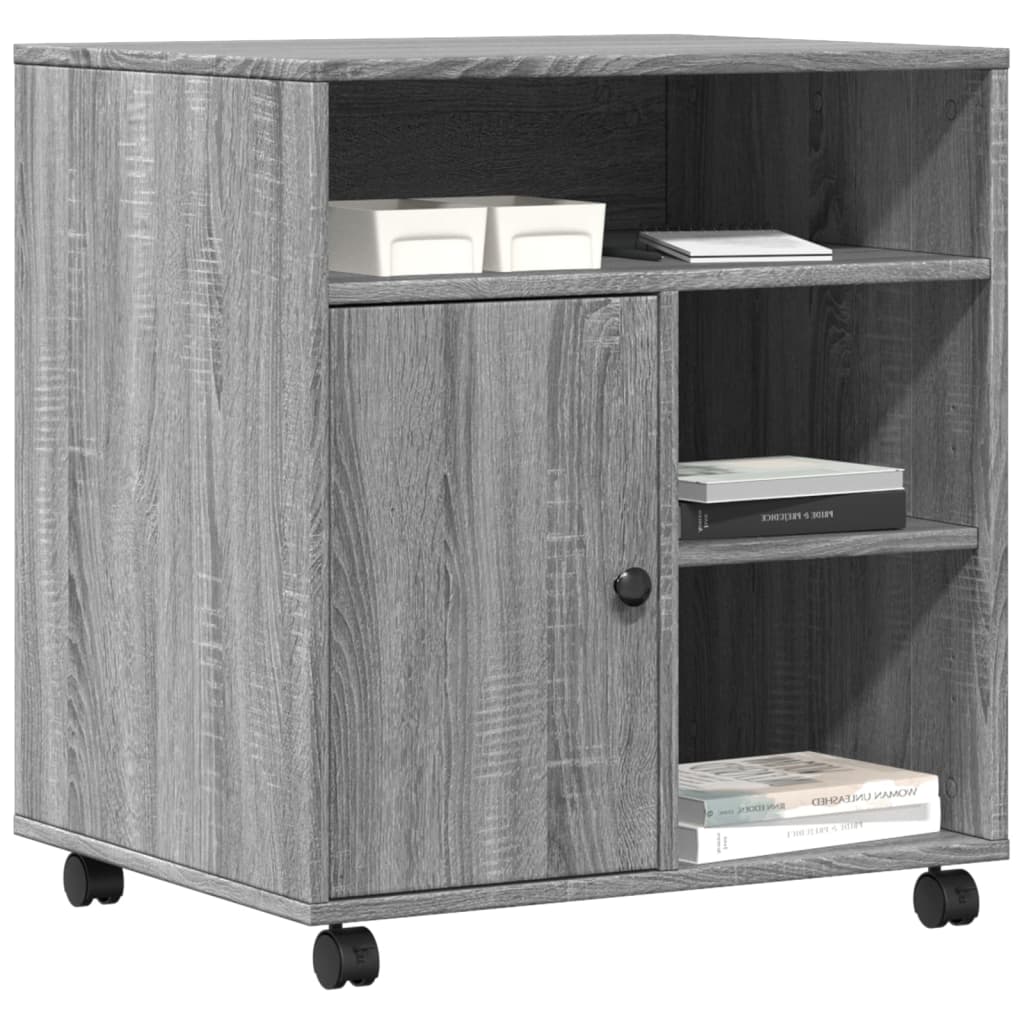 Printer Stand with Wheels Gray Sonoma 23.6"x19.7"x26.4"