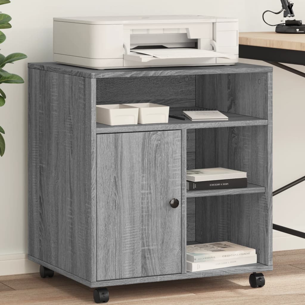 Printer Stand with Wheels Gray Sonoma 23.6"x19.7"x26.4"