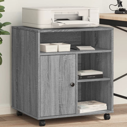 Printer Stand with Wheels Gray Sonoma 23.6"x19.7"x26.4"