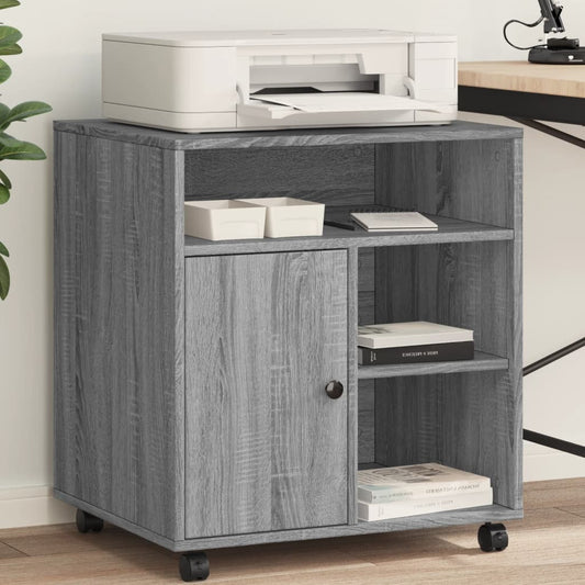 Printer Stand with Wheels Gray Sonoma 23.6"x19.7"x26.4"